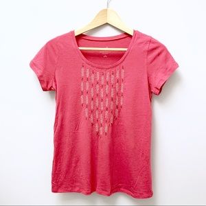 Like New J. JILL Red Boho Top